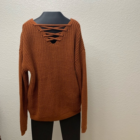 Rust colored knit sweater NWOT - Picture 3 of 3